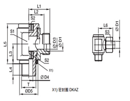 DSVW-M 低壓鉸接式接頭-公制螺紋金屬密封、PARKER卡套接頭、parker球閥