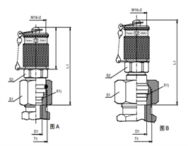 VKA3 壓力表連接測試點接頭 - 連接螺紋M16x2、parker球閥、PARKER接頭