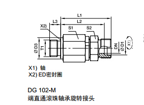 DG-M 公制外螺紋滾珠軸承旋轉(zhuǎn)接頭、parker球閥、PARKER接頭