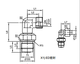 DVWE-R 90°滑動(dòng)軸承旋轉(zhuǎn)接頭、PARKER接頭、PARKER卡套接頭